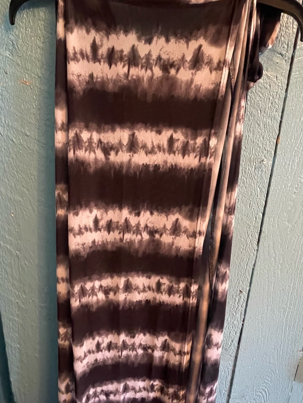 Size S/M  Tie-Dye Maxi Skirt in Black and White